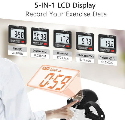 Transform Your Fitness Routine with Our Portable Under Desk Exercise Bike - Perfect for Leg and Arm Workouts with LCD Display!